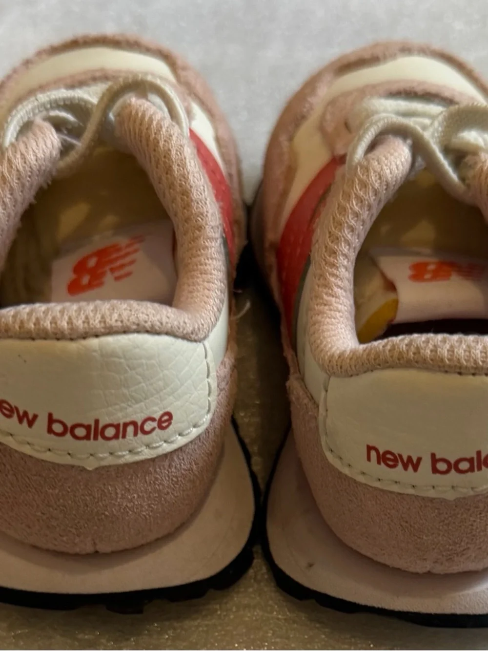 New Balance 237 Kids Pink and Coral Sneaker - Classic 'N' Logo